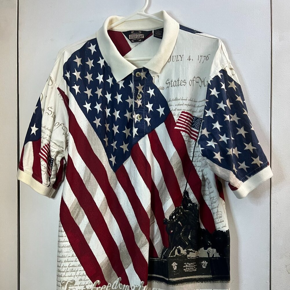 American Flag Polo Shirt